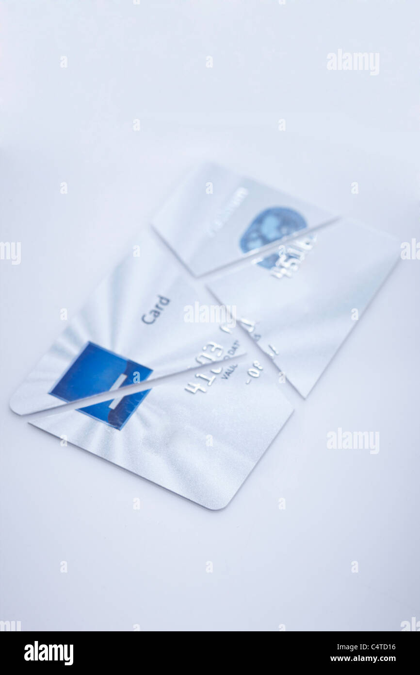 broken credit card Stock Photo Alamy