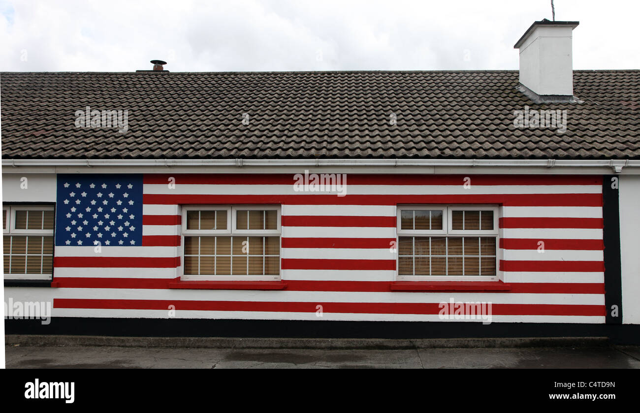 Irish Stars and Stripes cottage Stock Photo
