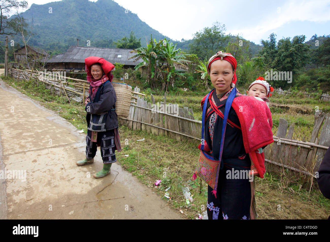 Red Dao Ethnic Minority People Vietnam Stock Photo