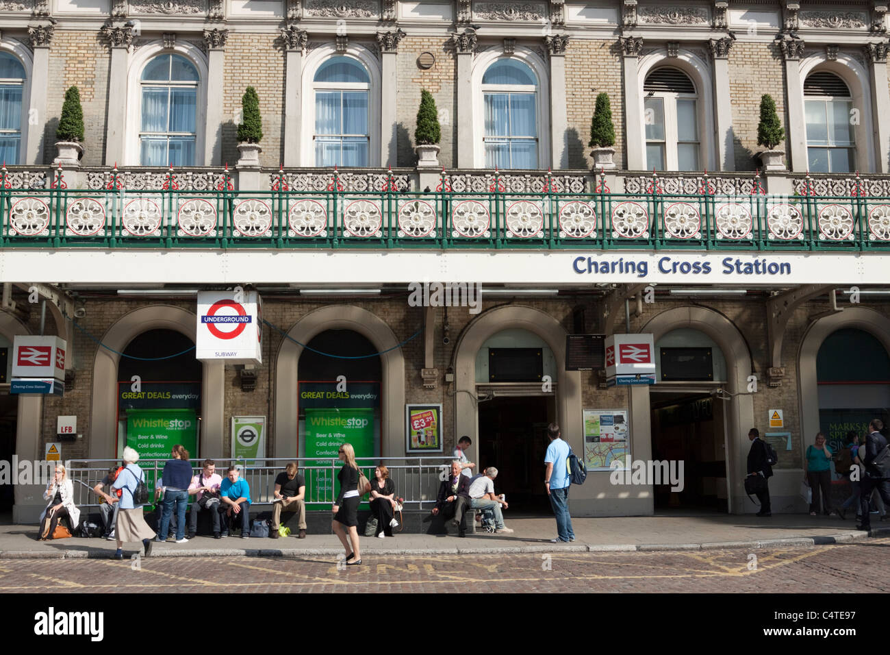 Charing Cross train/railway station, London, England, UK Stock Photo
