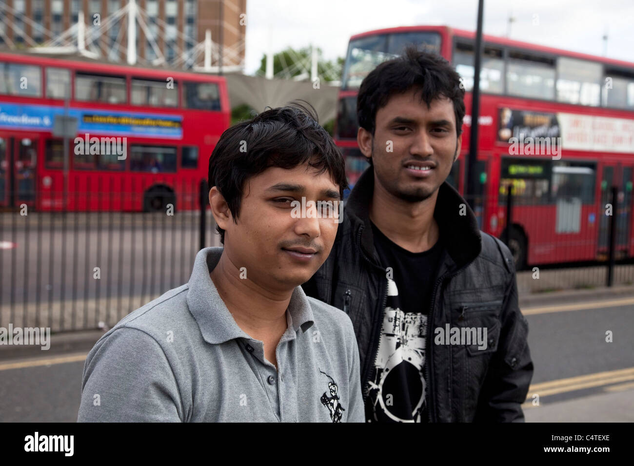Two Bangladeshi students in Stratford, East London, UK. Stock Photo
