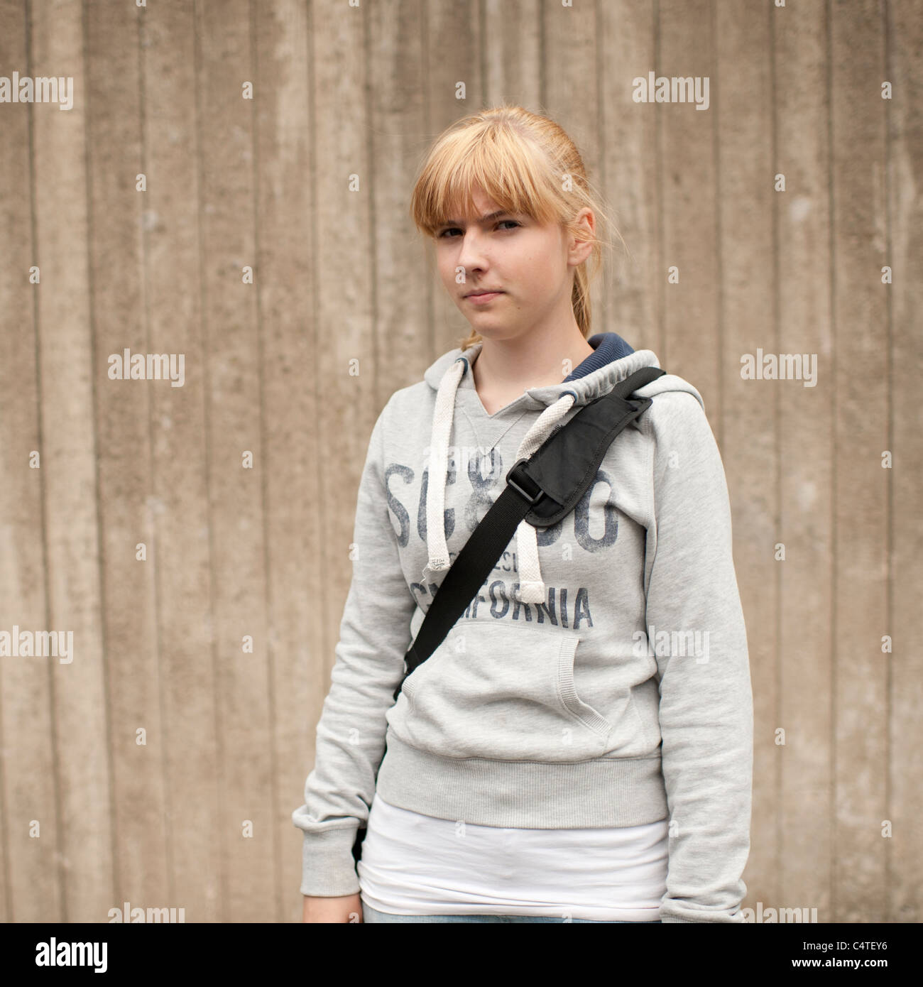 A 16, 17 year old teenage girl, UK Stock Photo
