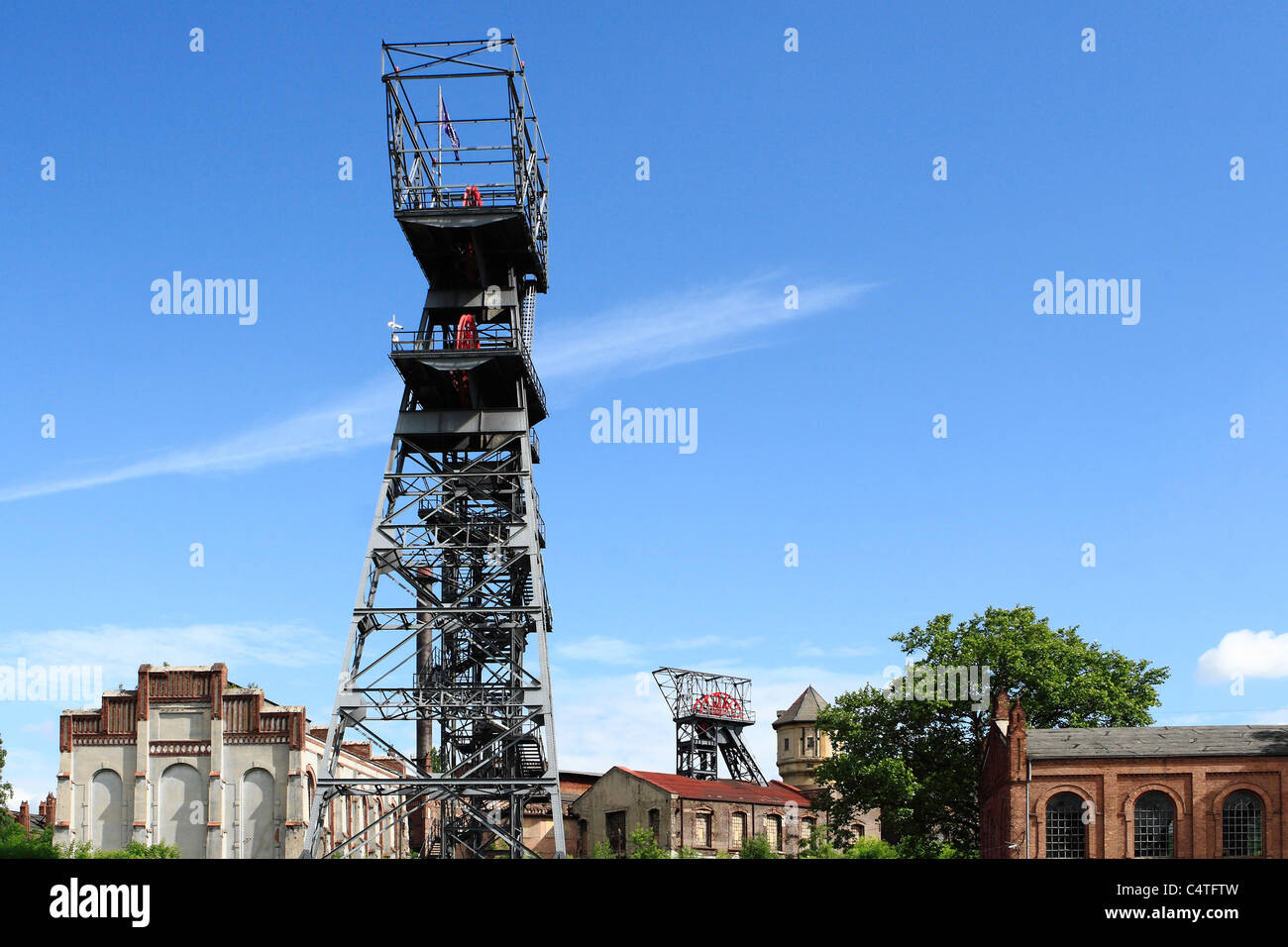 'Katowice' - dormant mine, the plot of land for the new location of The Silesian Museum in Katowice. Stock Photo