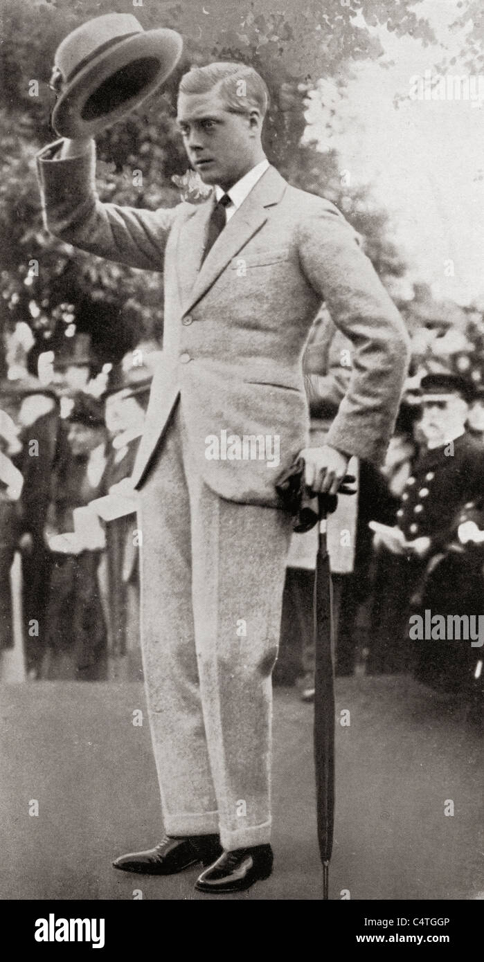 The Prince of Wales, later King Edward VIII, during his visit to Australia in 1920. Stock Photo