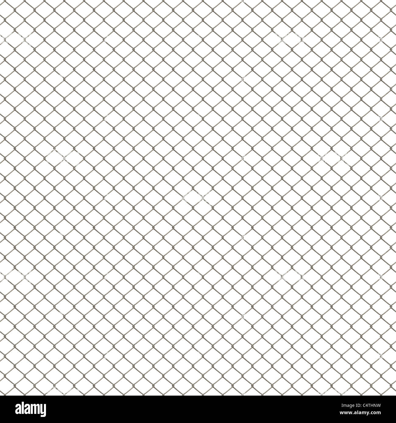 A 3D chain link fence texture over black - this tiles seamlessly as a pattern in any direction. Stock Photo