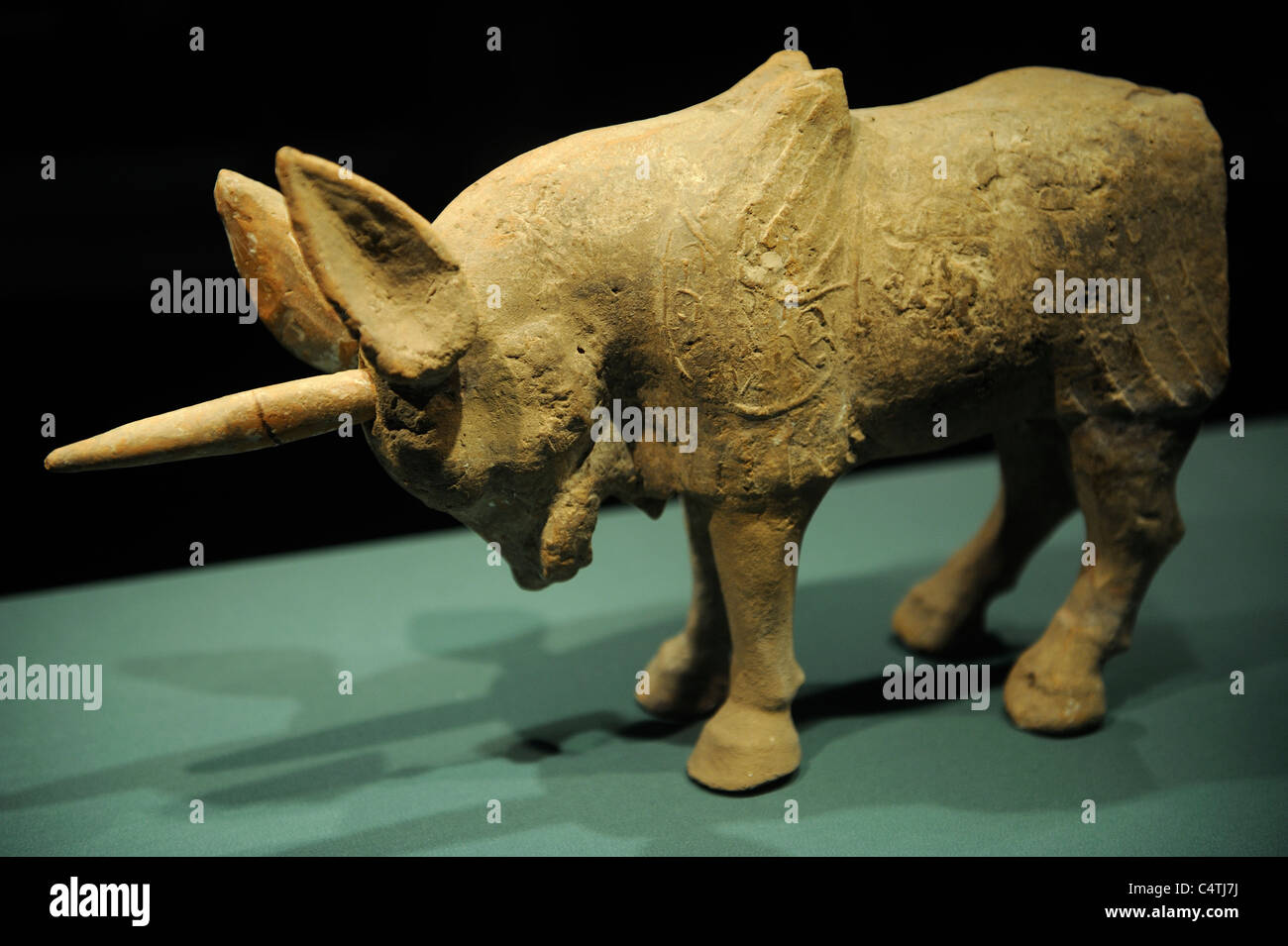 Pottery Unicorn, Collection of Shaaxi History Museum Stock Photo