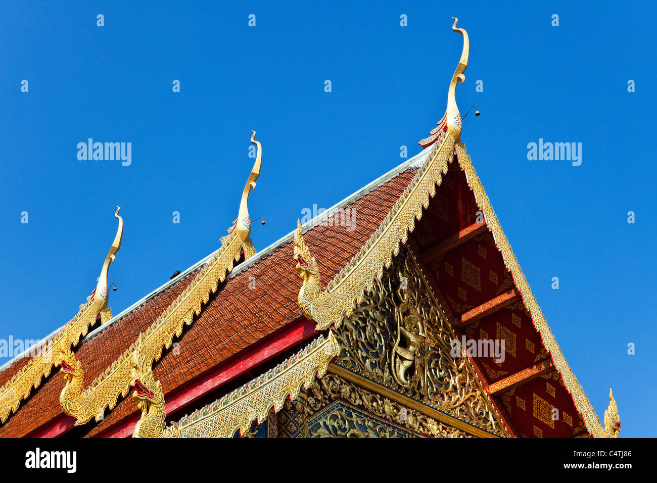 Wat Phra Singh Temple in Chiang Mai, Thailand Stock Photo