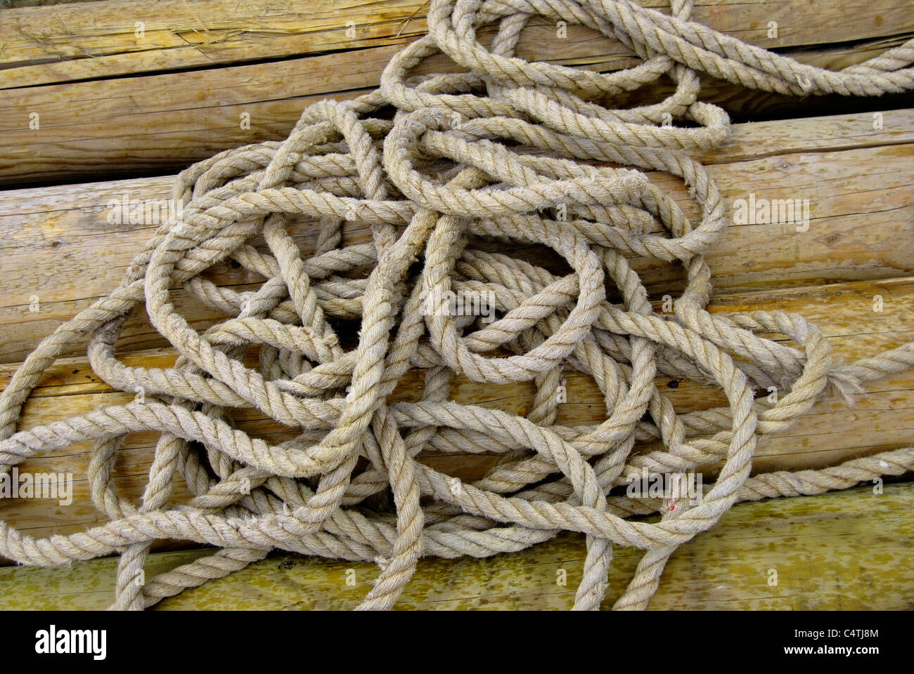 Cut Off Rope close up of rope part background Stock Photo - Alamy