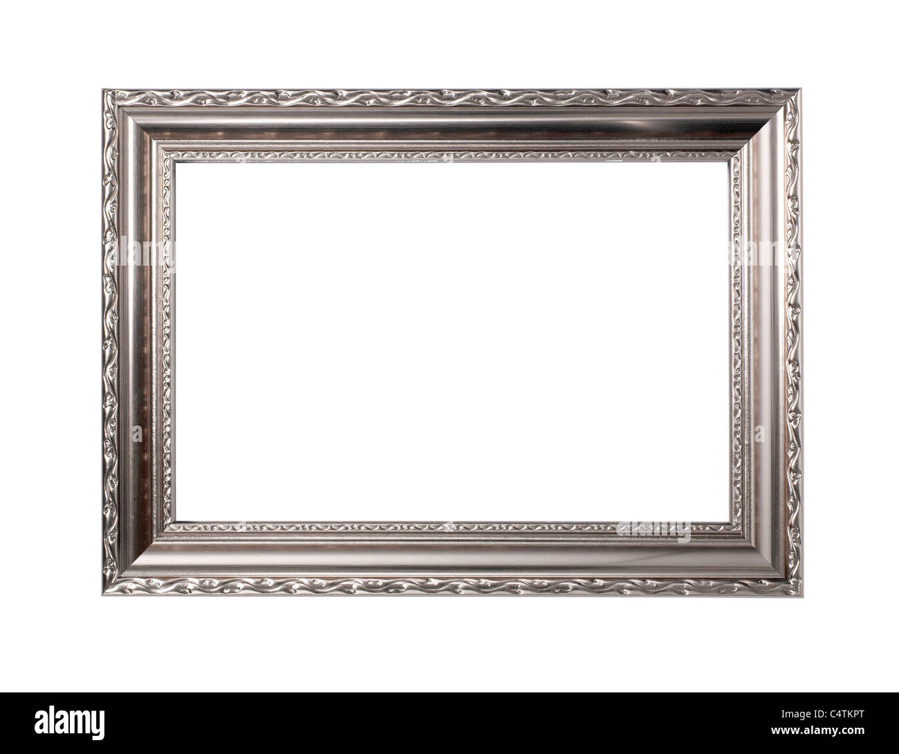 Silver Picture frame Stock Photo