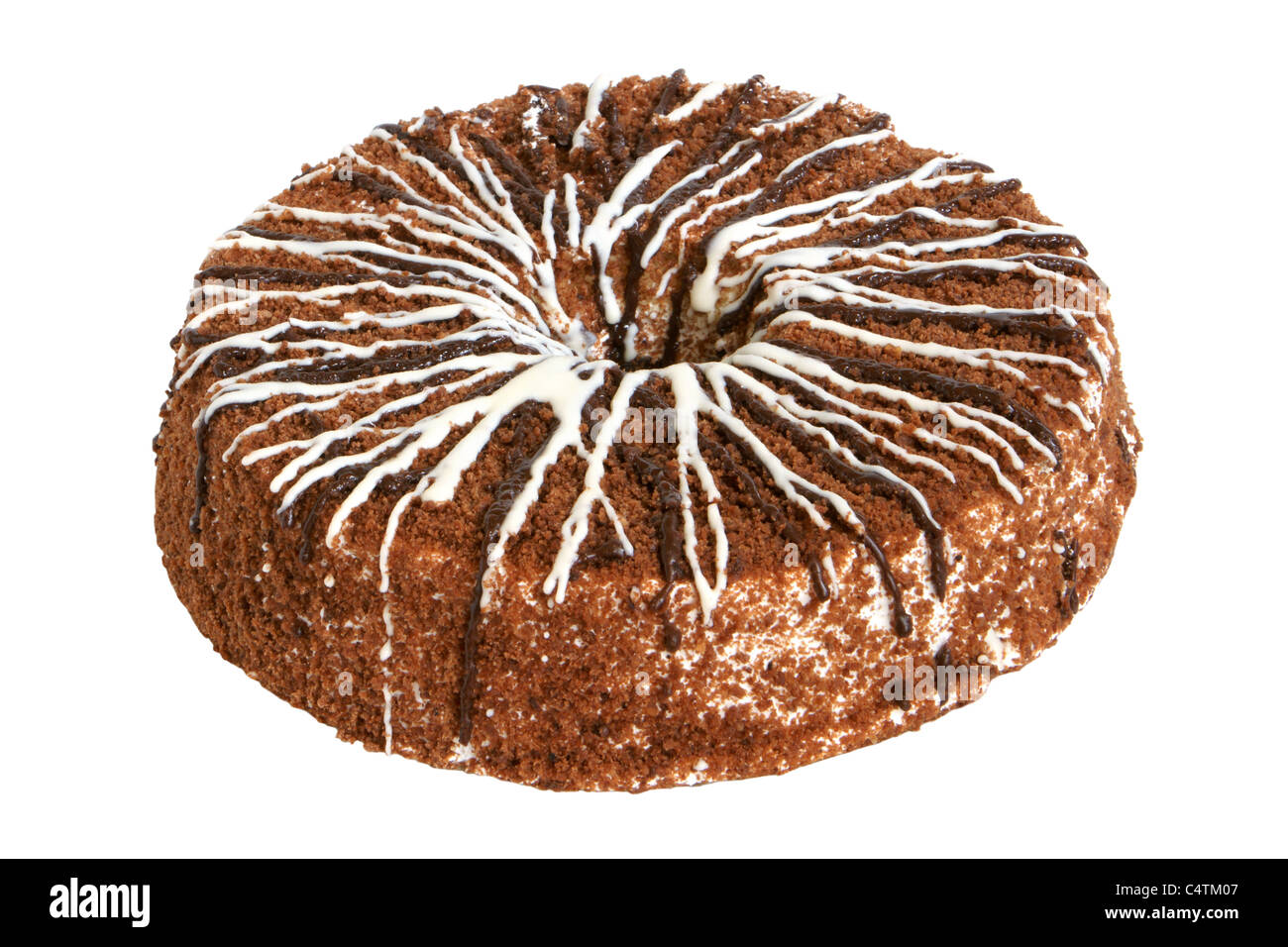Cream cake with chocolate Stock Photo - Alamy