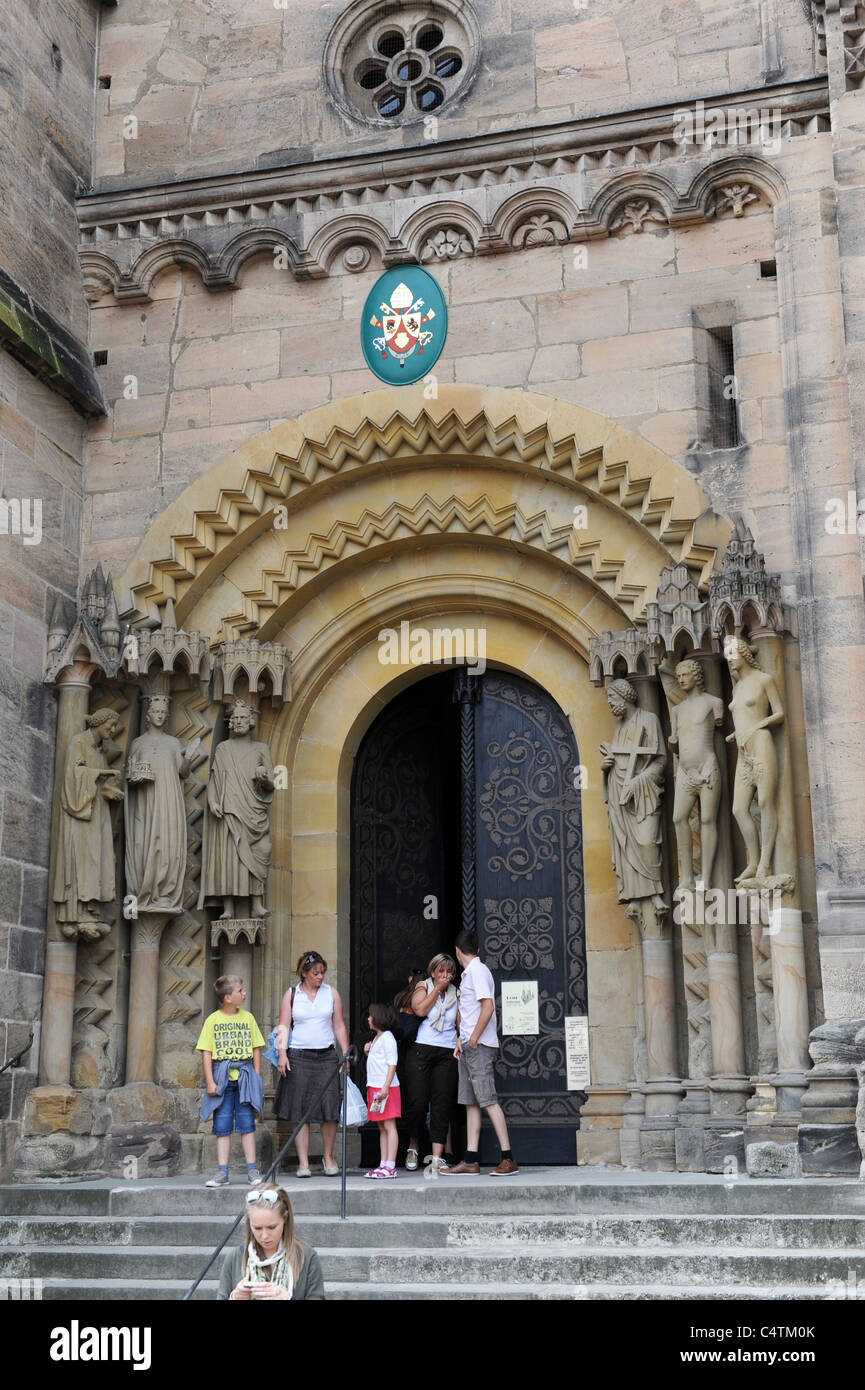 Bamberg Cathedral doors Bavaria Germany Deutschland Stock Photo