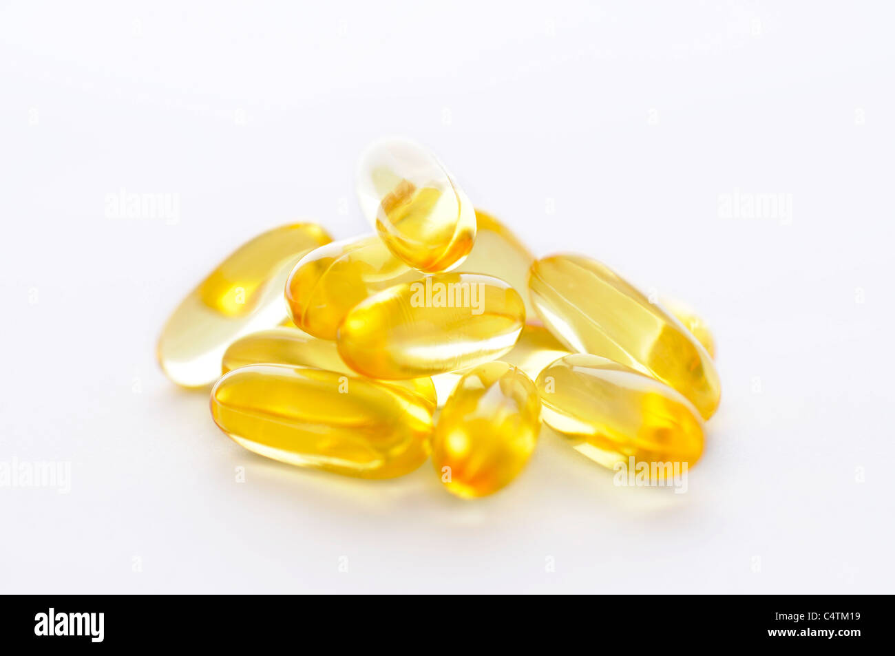 Cod liver oil capsules Stock Photo Alamy