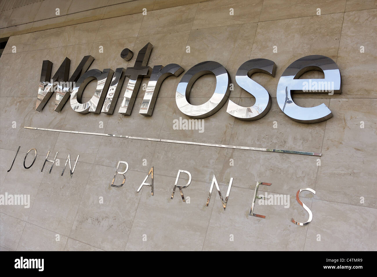 Waitrose Signage At Their Branch In Finchley Road Stock Photo