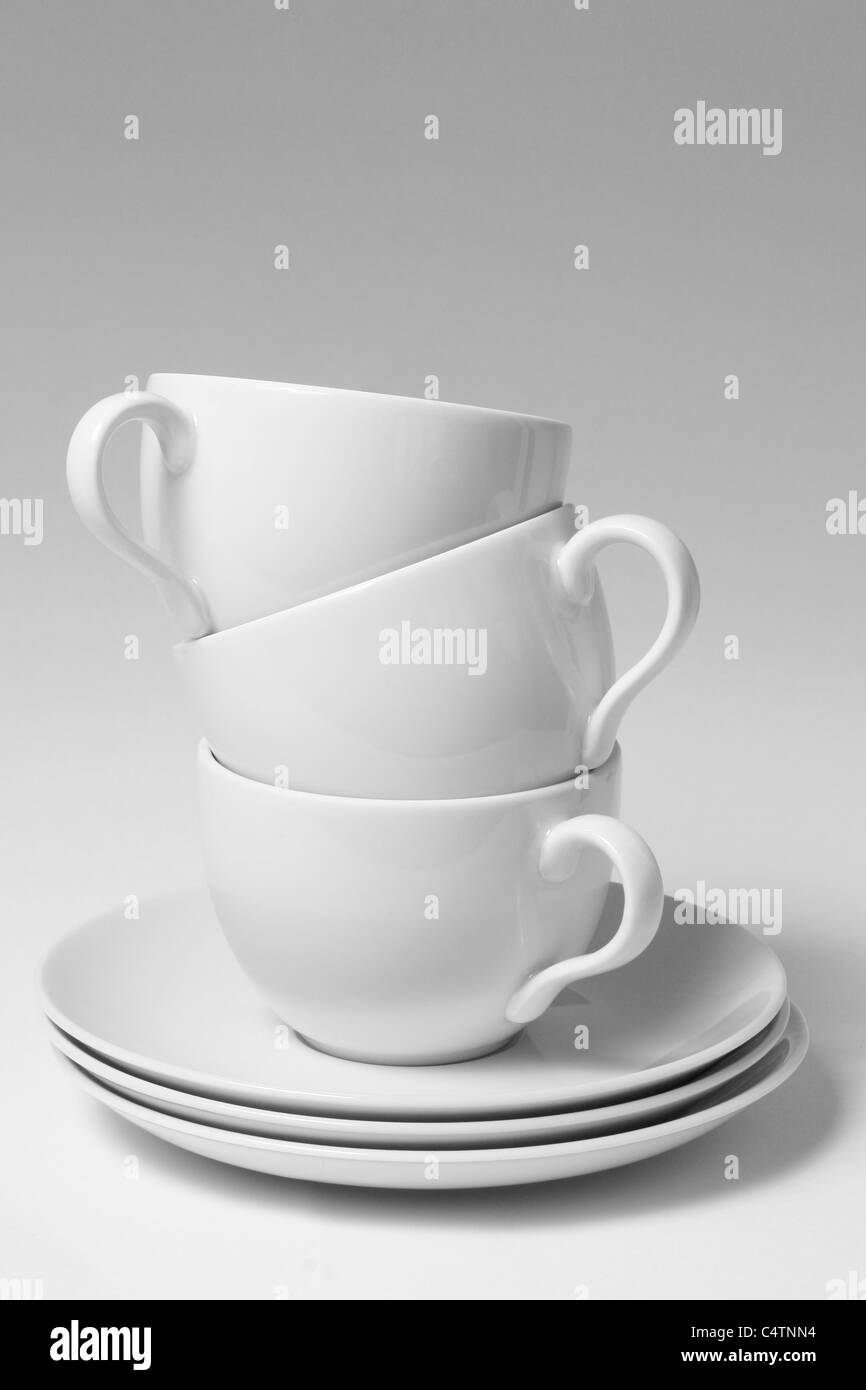 Coffee cups in a stack Stock Photo Alamy