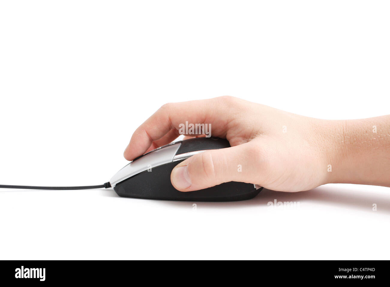 Hand on mouse Stock Photo - Alamy