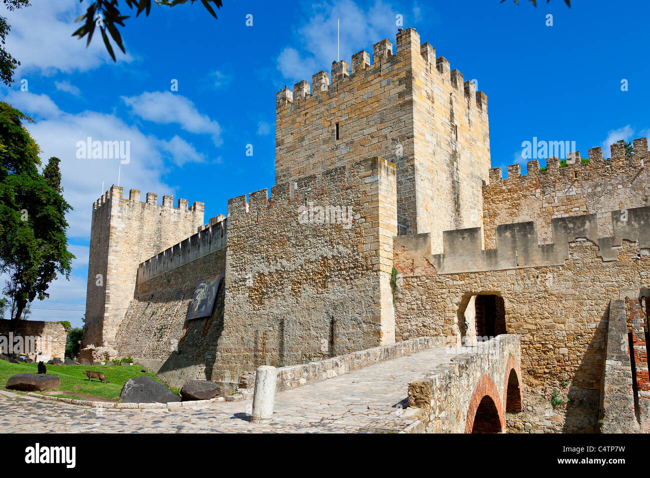 Europe, Portugal, Castelo de Sao Jorge in Lisbon Stock Photo