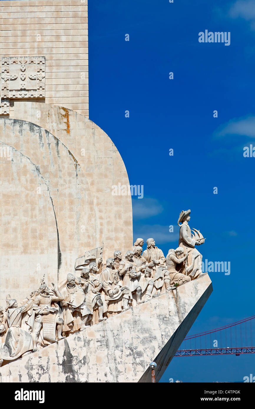 Europe, Portugal, Monument to the Discoveries in Lisbon Stock Photo