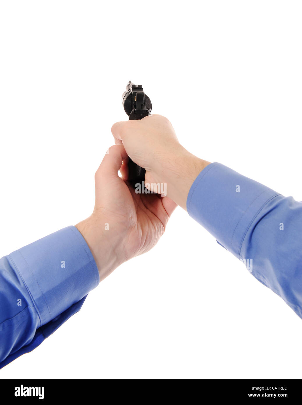 man holding a gun Stock Photo - Alamy