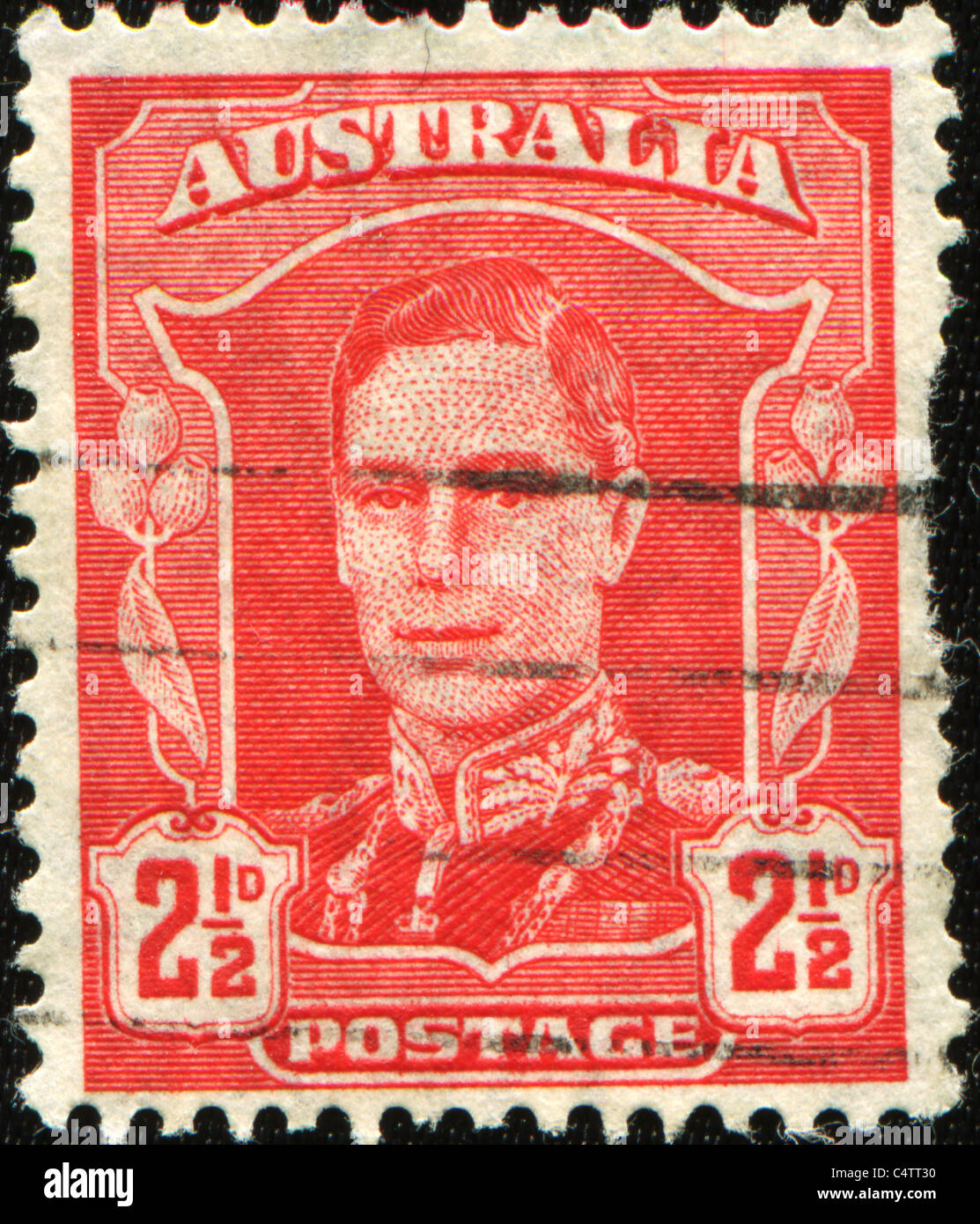 AUSTRALIA CIRCA 1942 An Australian Used Postage Stamp showing King