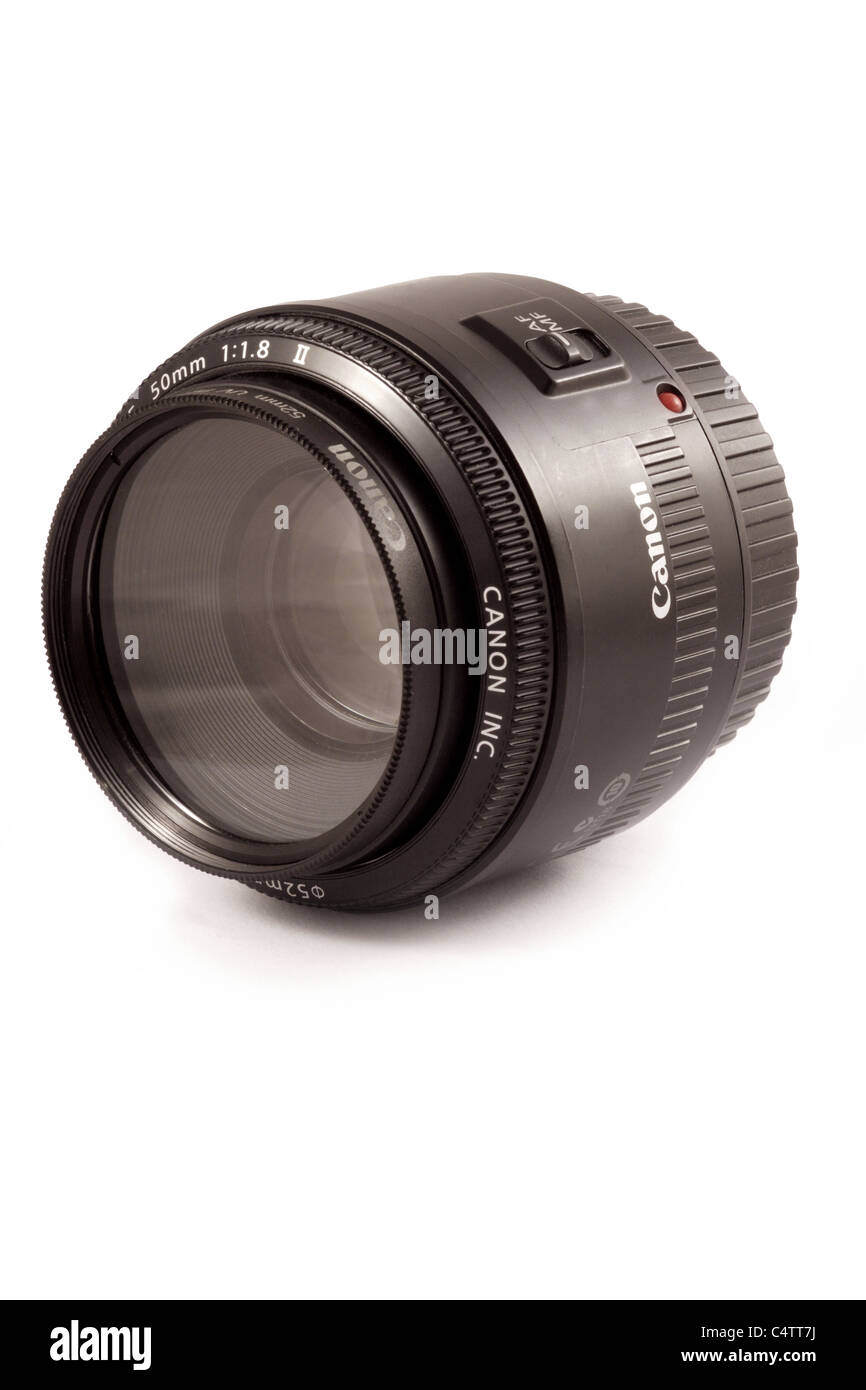 50mm canon lens is best money value in the world Stock Photo
