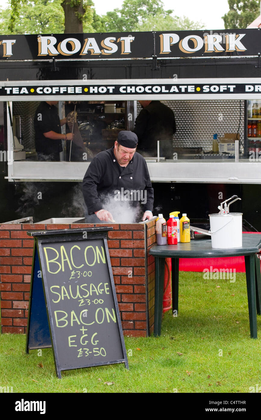 Cooking Roast Pork, Bacon for sale at the Royal Highland Show Ingliston