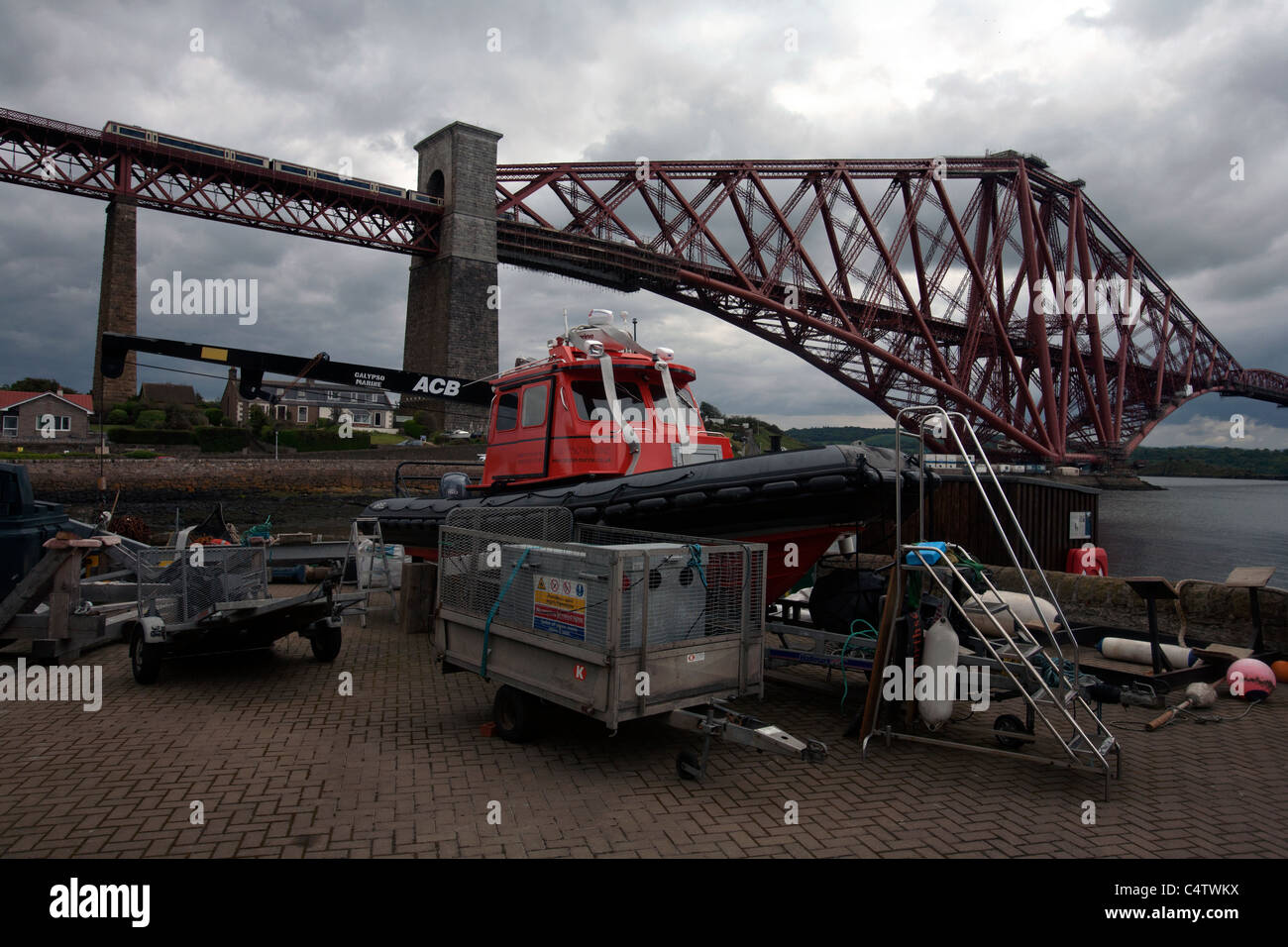 forth rail bridge in scotland Stock Photo