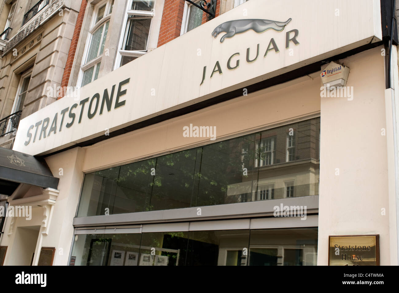 London , Mayfair , Berkeley Street , Stratstone 's Jaguar luxury car