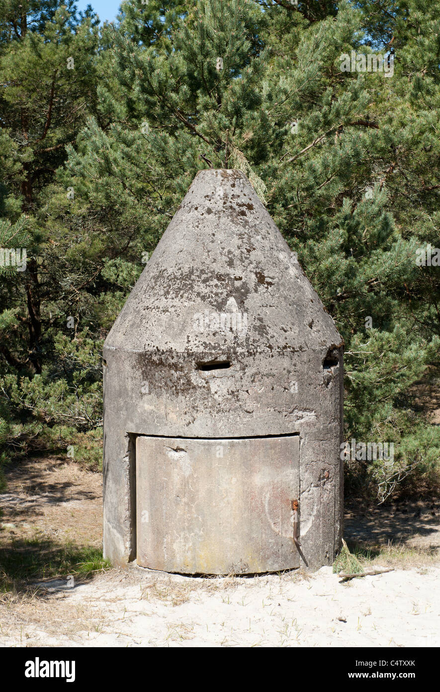 bunker, Łeba, Poland Stock Photo