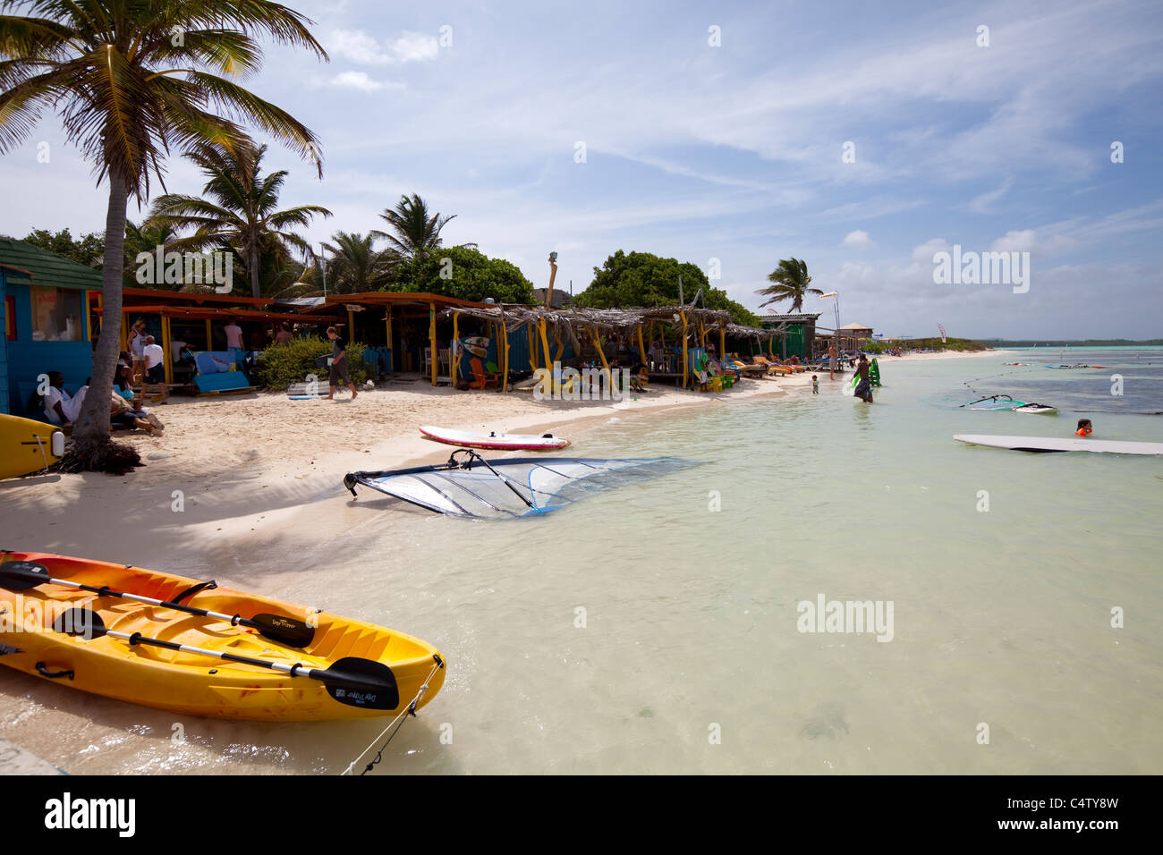 Sorobon beach on Bonaire, a Caribbean island wich is part of the Dutch Antilles. Photo V.D. Stock Photo