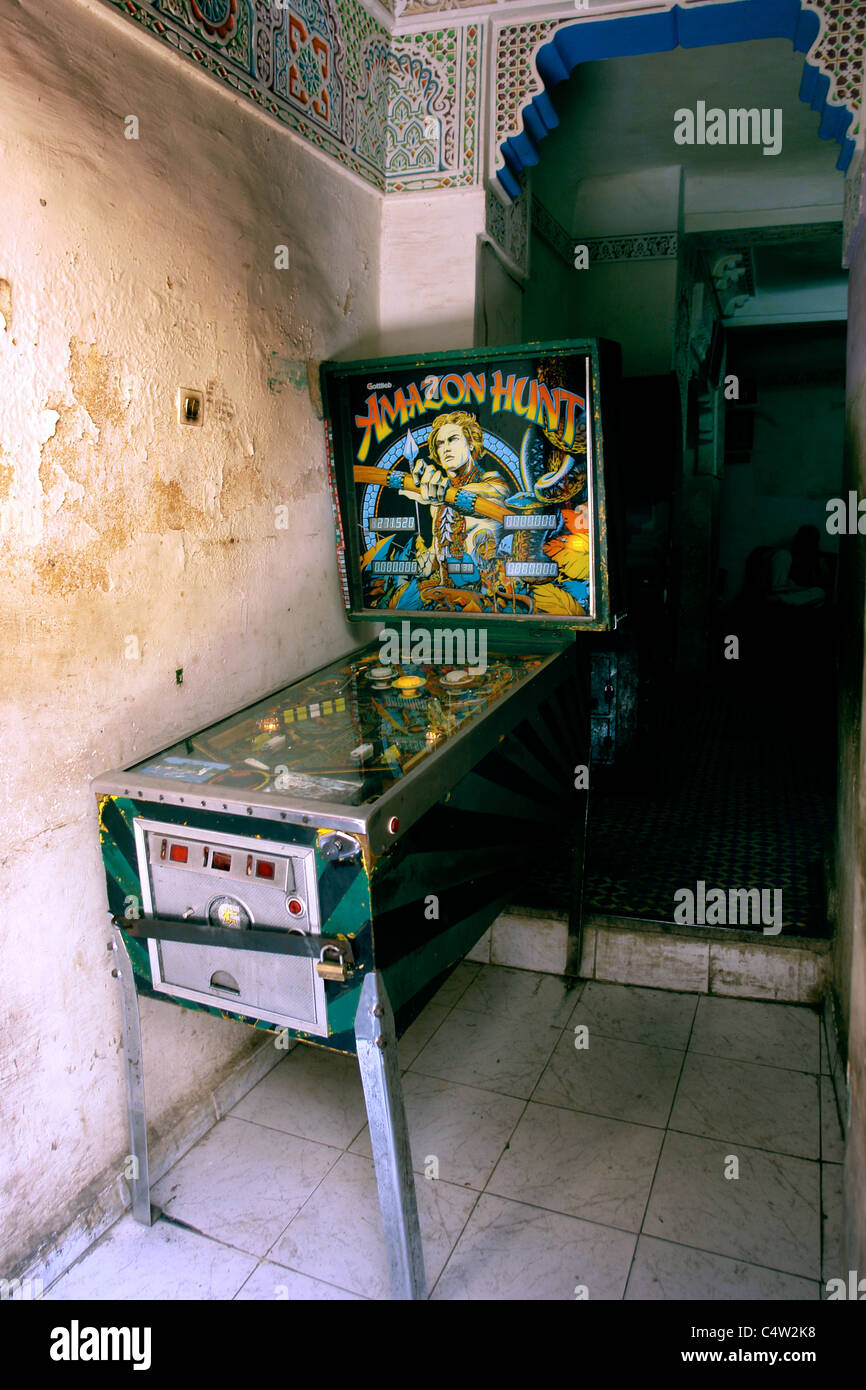 Pinball machine in medina Stock Photo