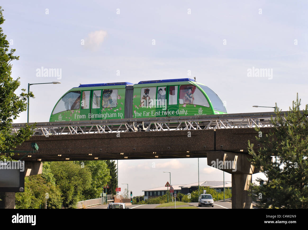 AirRail driverless train at Birmingham Airport, UK Stock Photo