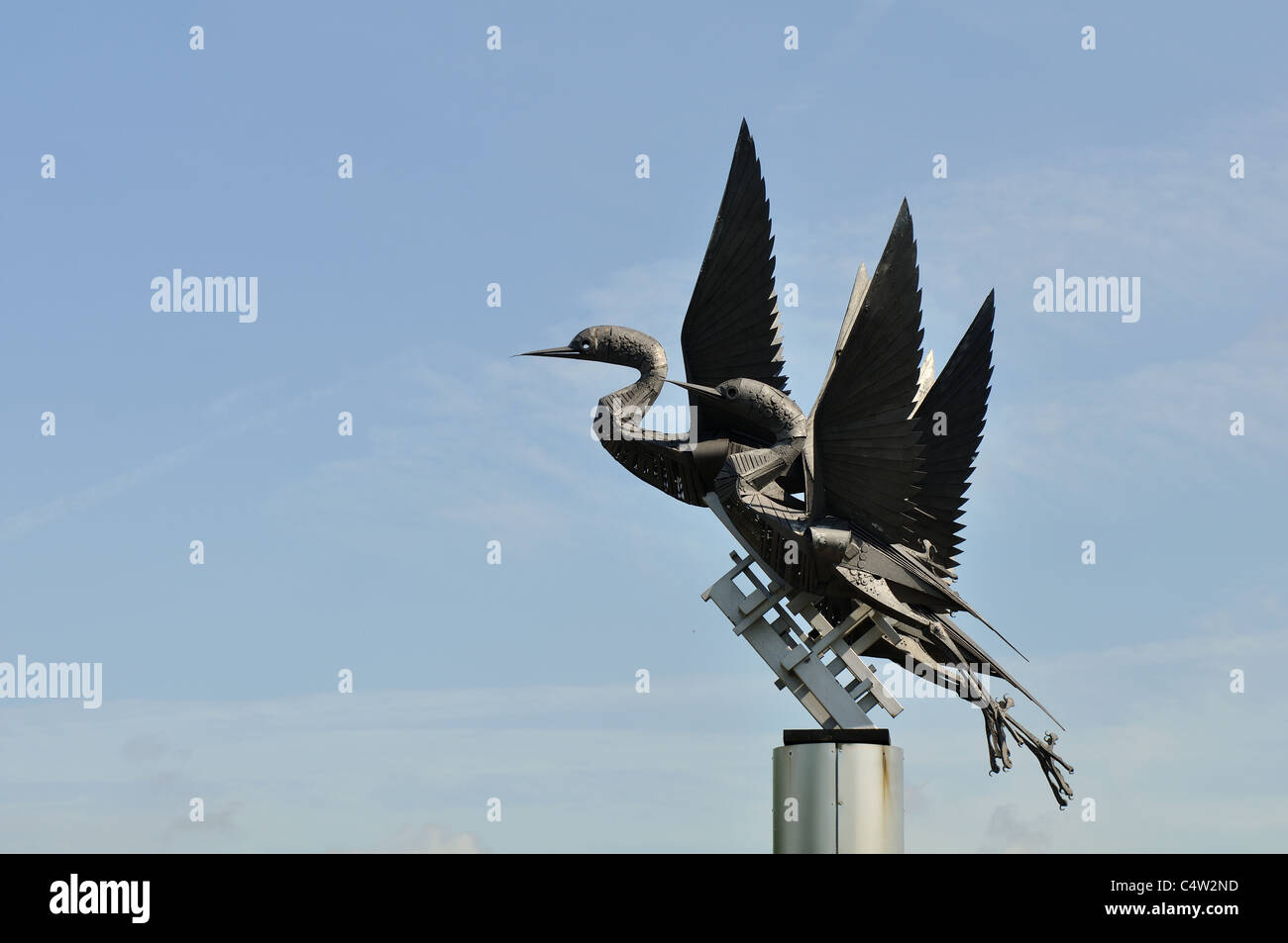 Birds sculpture, Birmingham Airport, UK Stock Photo