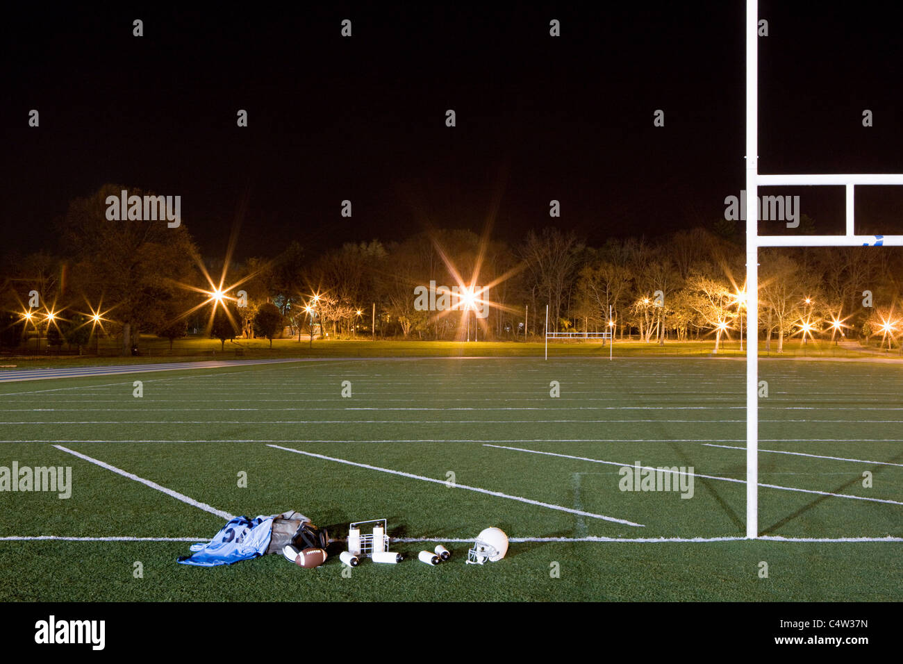 American football pitch Stock Photo Alamy