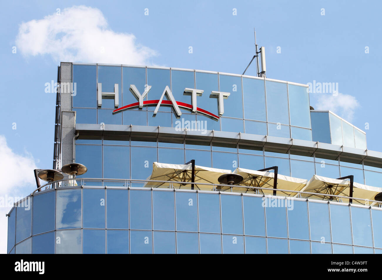 Modern 5 star Hyatt Hotel in Kiev, Ukraine Stock Photo