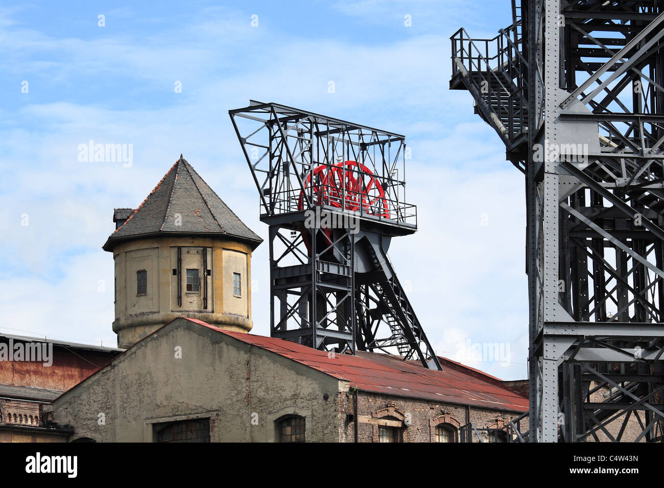 'Katowice' - dormant mine, the plot of land for the new location of The Silesian Museum in Katowice. Stock Photo