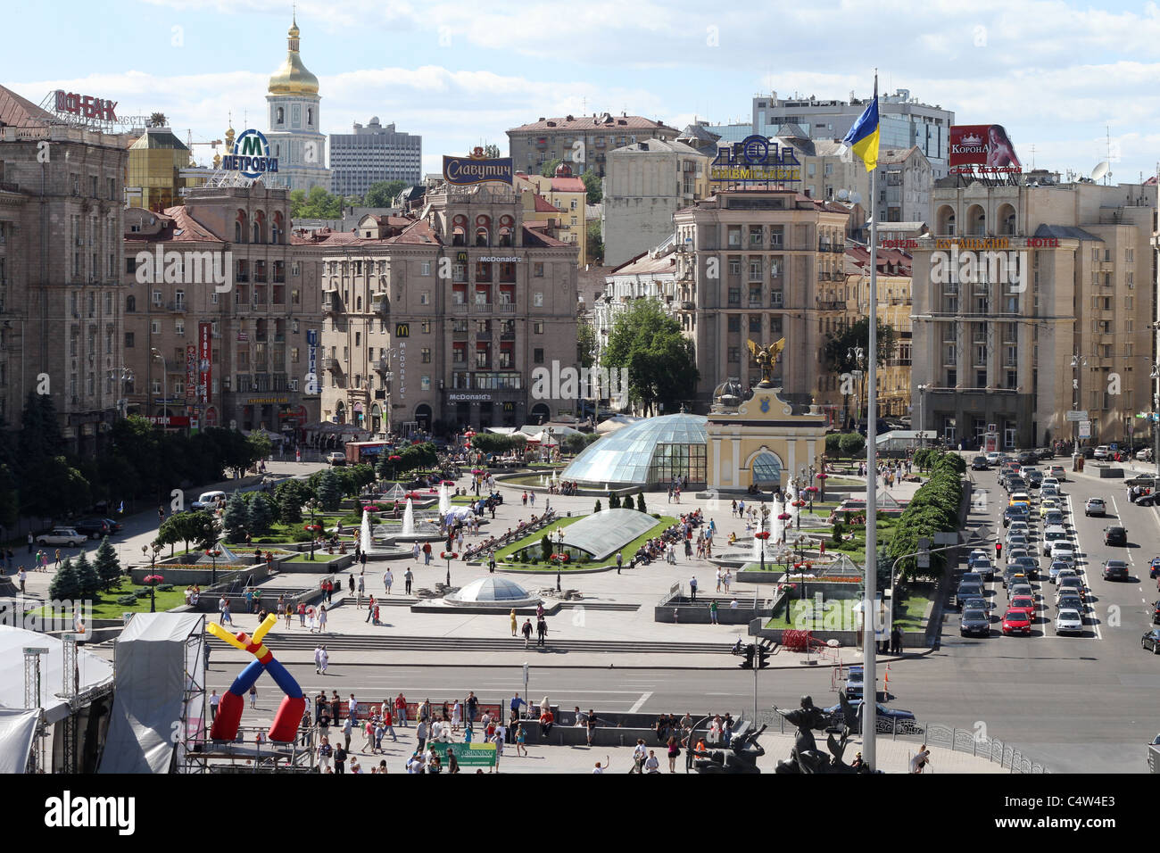 Independence Square in Kiev, Ukraine Stock Photo