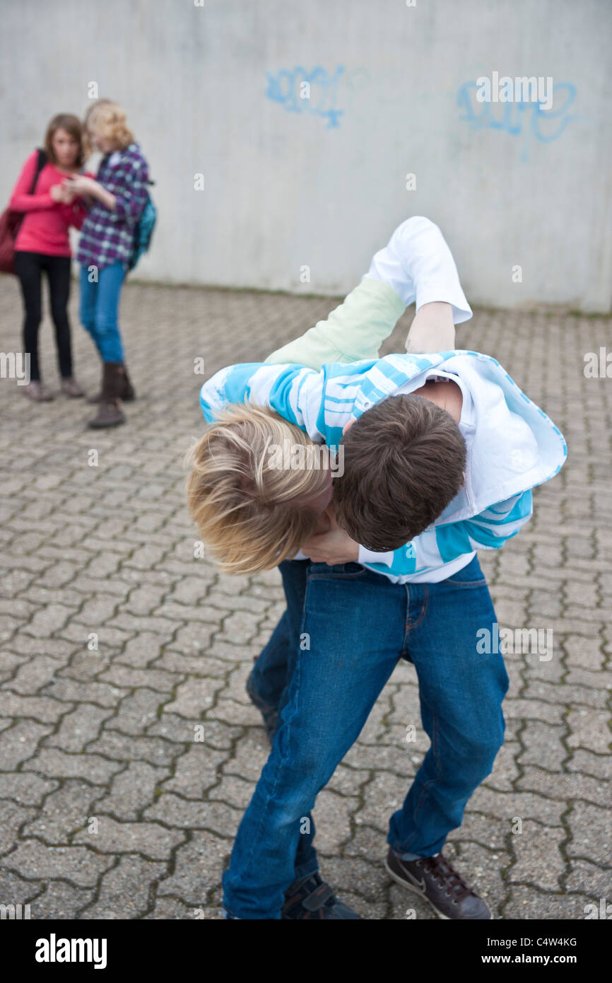 Teenagers Fighting Stock Photo - Alamy