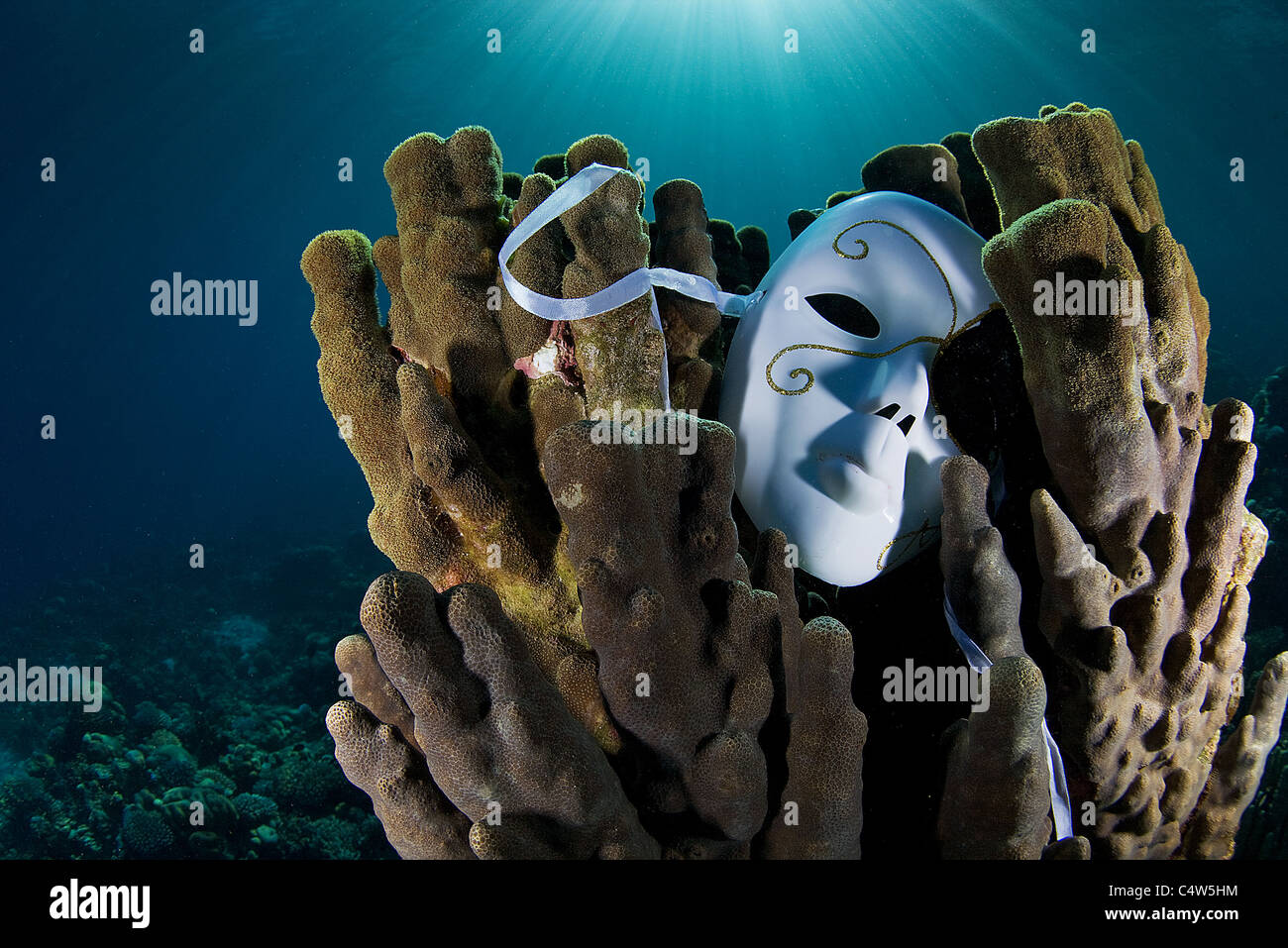 The Mask. Altar of the oceans Stock Photo - Alamy