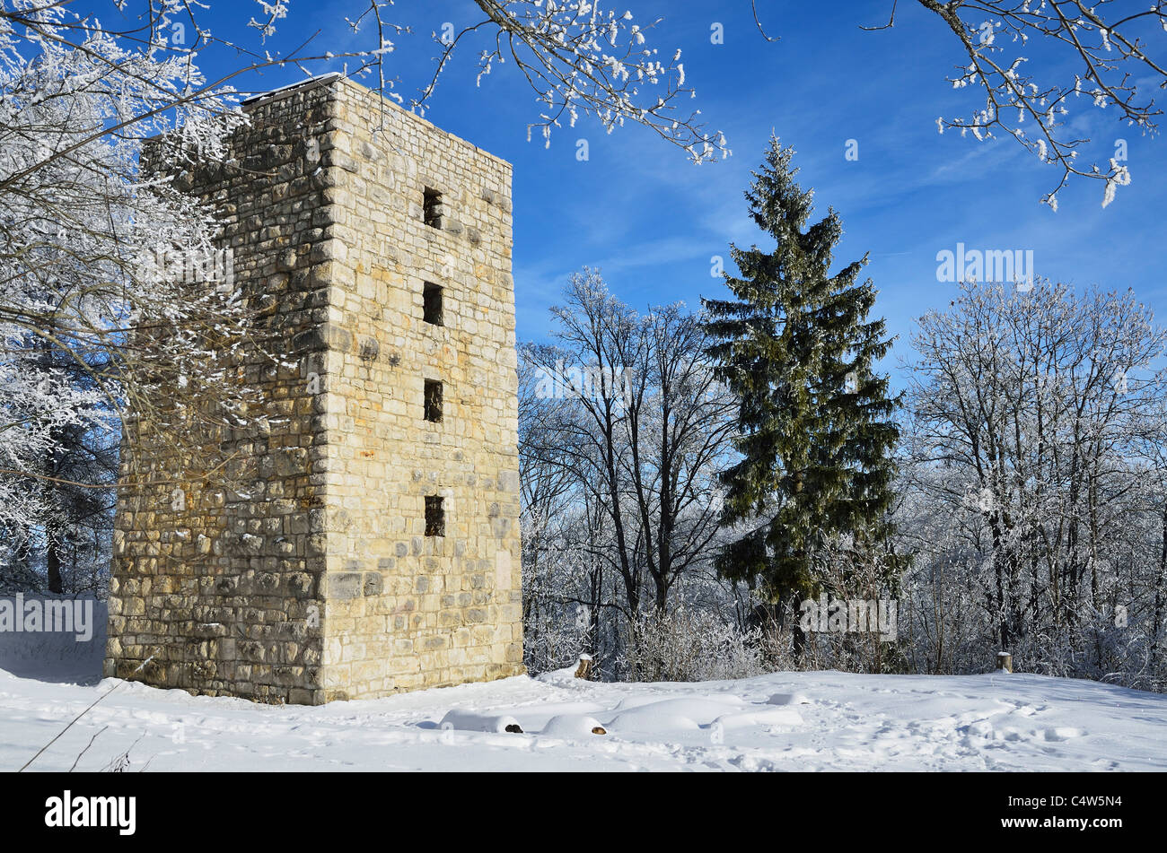 Schalksburg Castle, near Albstadt, Swabian Alb, Baden-Wuerttemberg, Germany Stock Photo