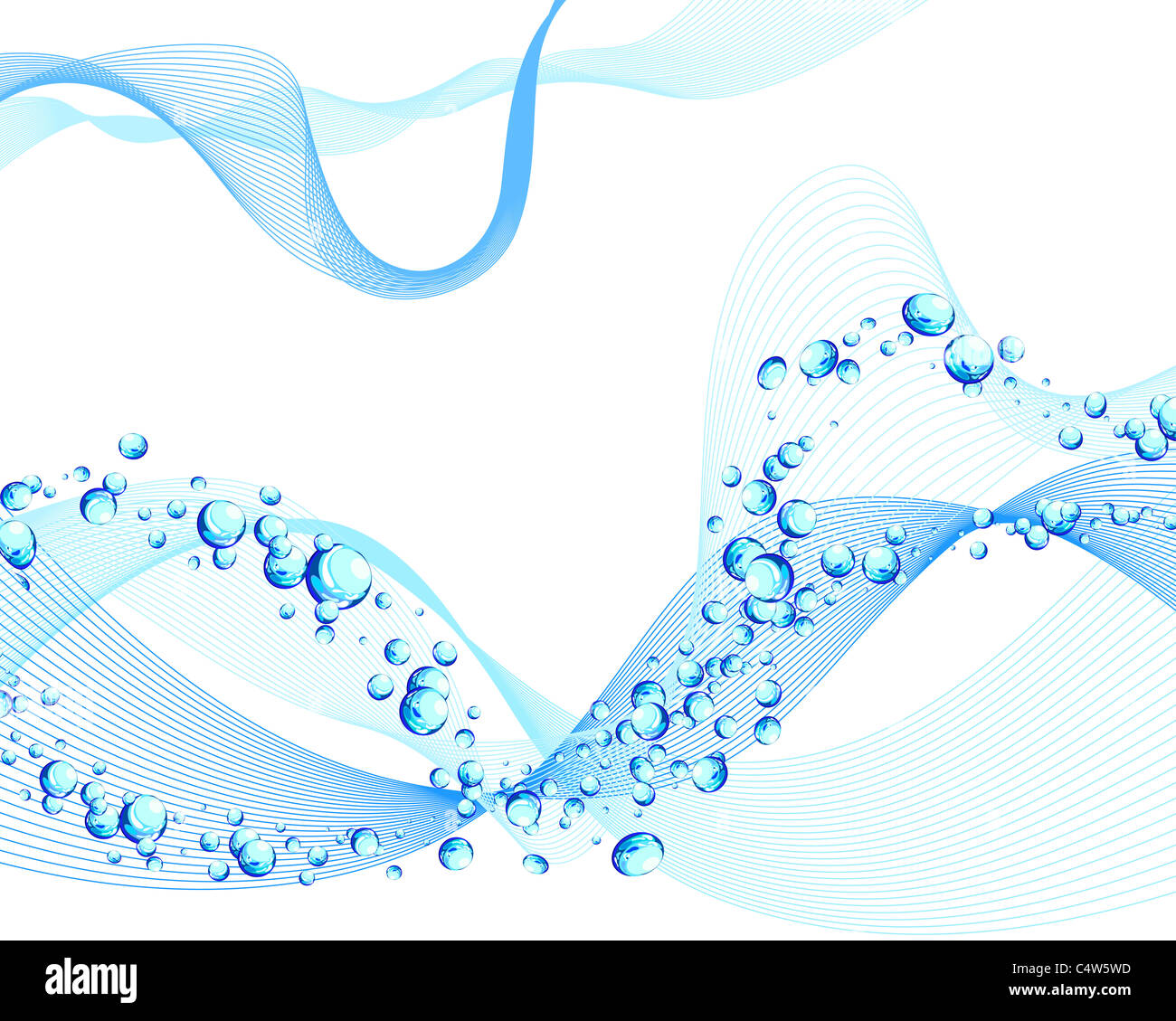 Abstract water vector background with bubbles of air Stock Photo - Alamy