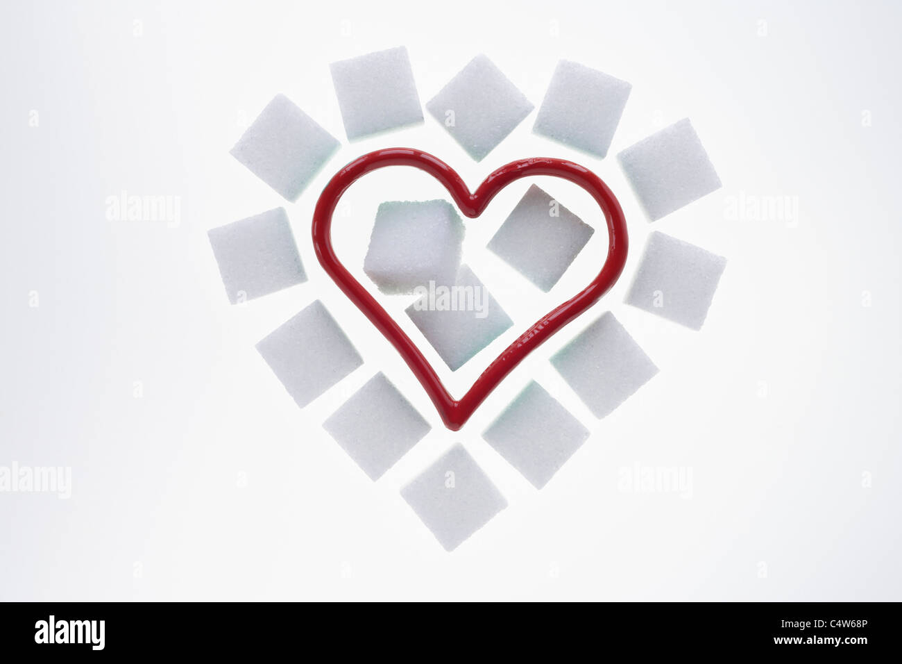 Sugar Cubes and Heart Stock Photo - Alamy