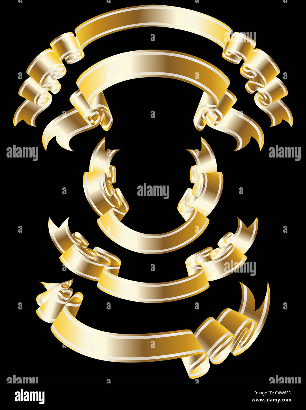 Set of different vector ribbons for design use Stock Photo - Alamy