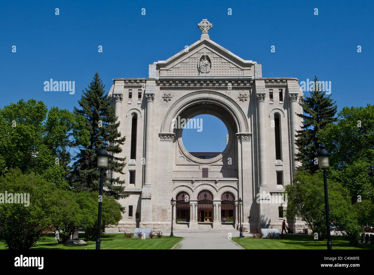 Ruins of the Cathedrale de Saint Boniface Cathedral are pictured in