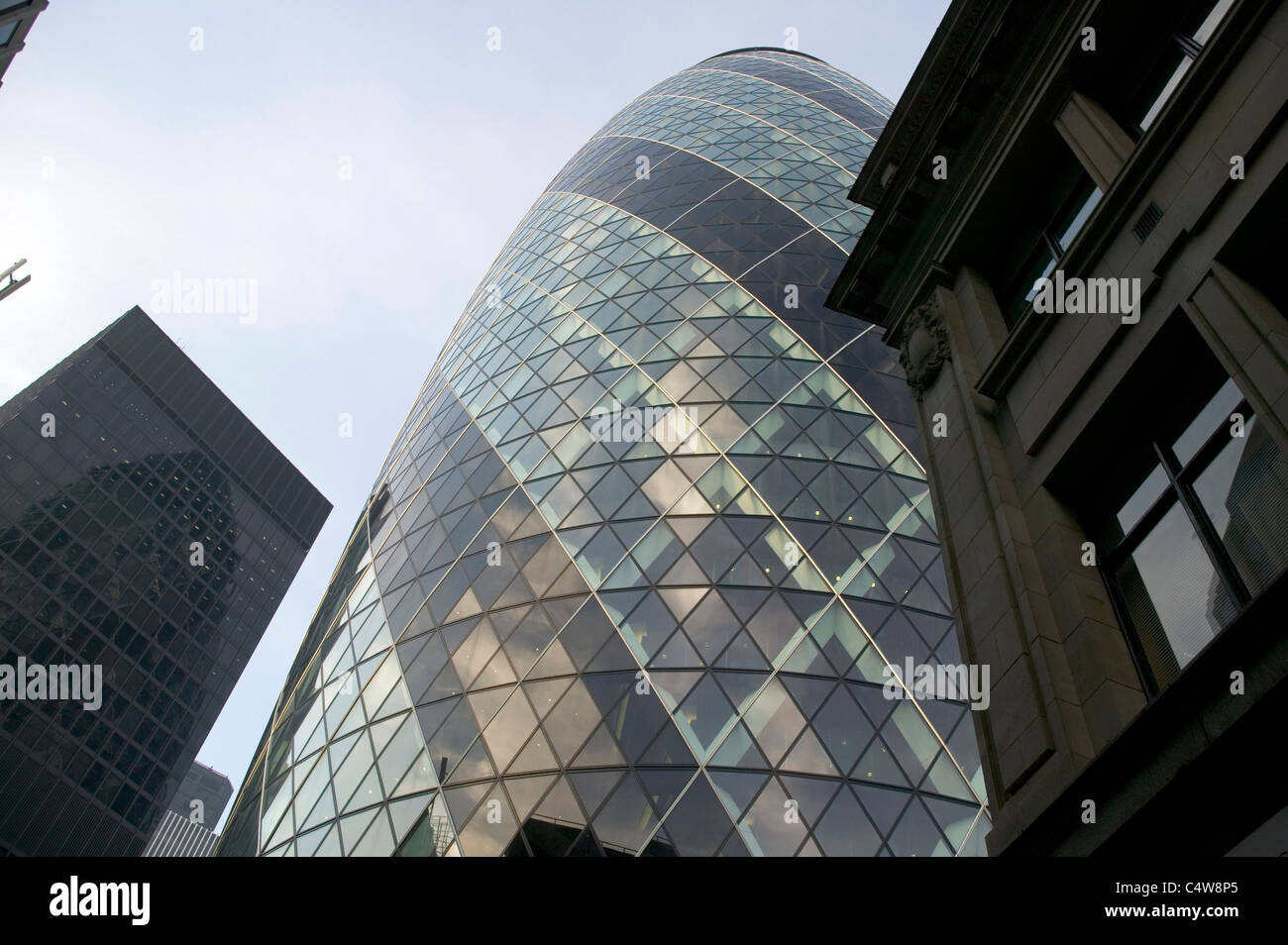 30 St Mary Axe, the Swiss Re Building (colloquially referred to as the ...