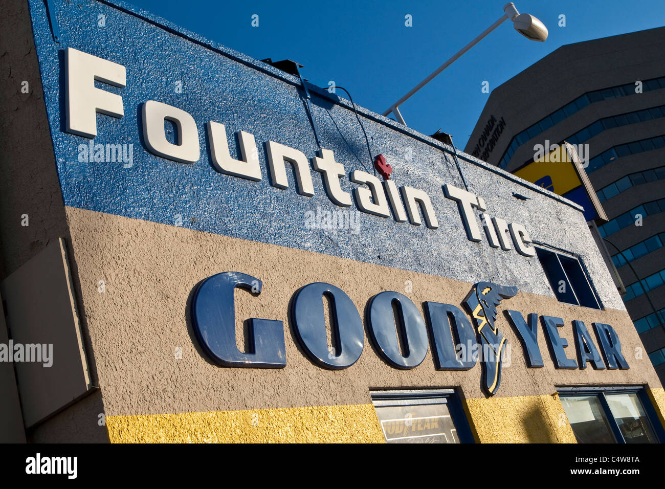GoodYear logo is pictured on a Fountain Tire store in Winnipeg Stock Photo Alamy
