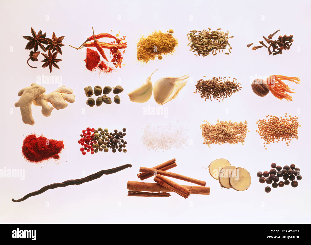 Cut out Spices Stock Photo Alamy