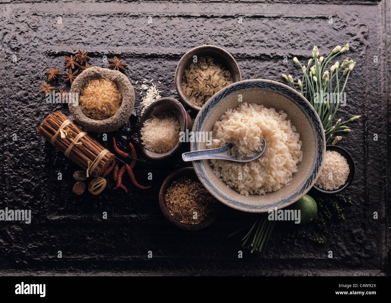 Still different kind of rice Patna rice, basmati rice, risotto reis