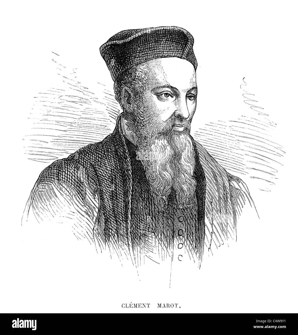 Clément Marot 23 November 1496 to 12 September 1544 was a French poet of the Renaissance period. Stock Photo