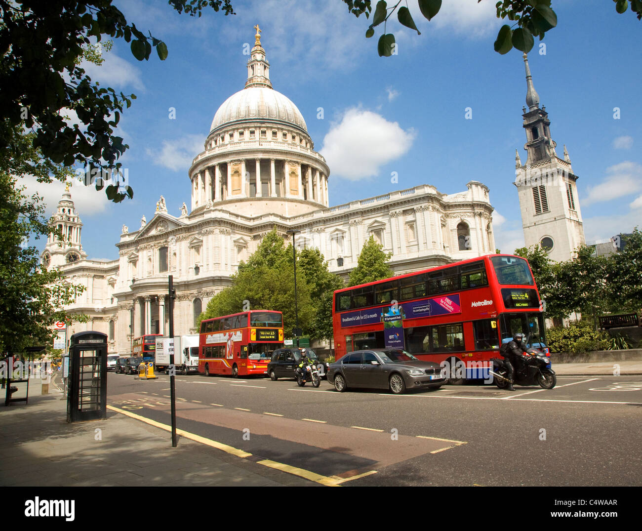 View of St Paul's cathedral Cannon Street, London Stock Photo