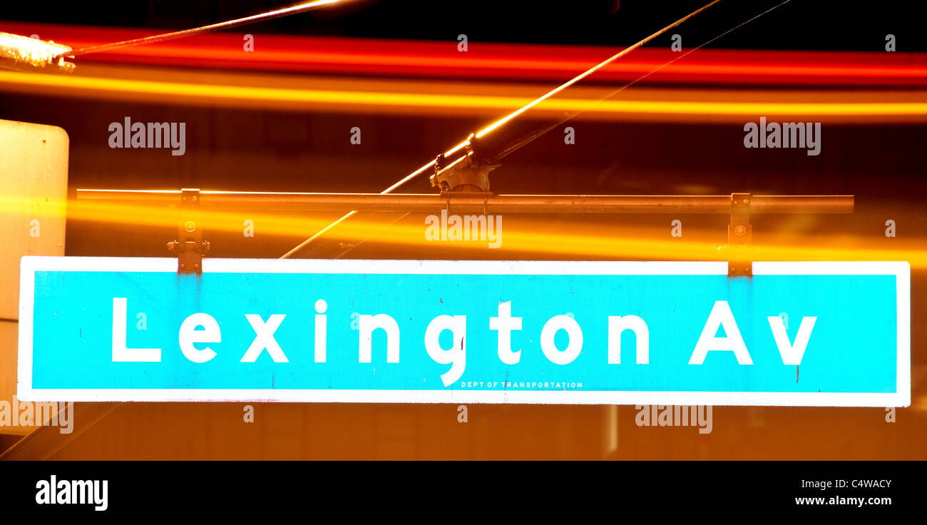 Lexington Avenue, New York City, Road Sign Stock Photo Alamy
